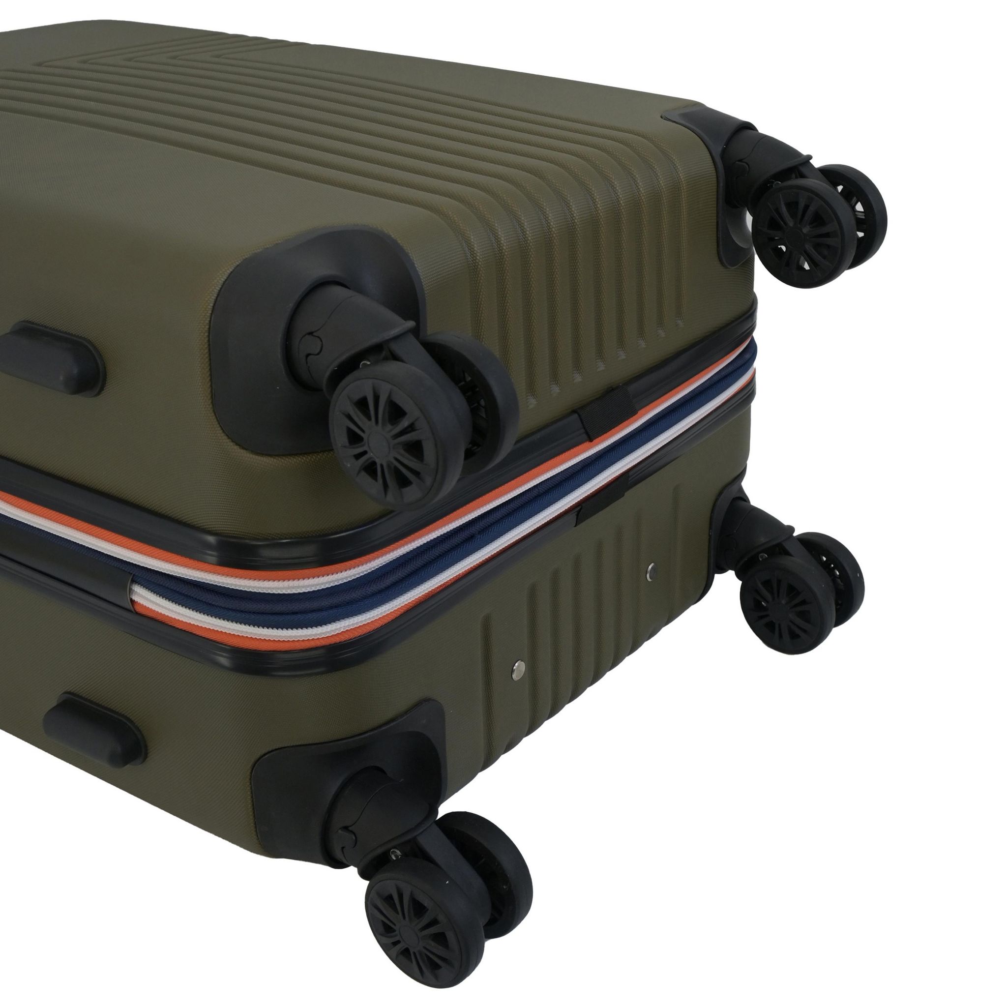 Voir la diapositive 8 : AIRPORT Valise rigide extensible  ABS kaki 8 roues 61x40x25cm Roots