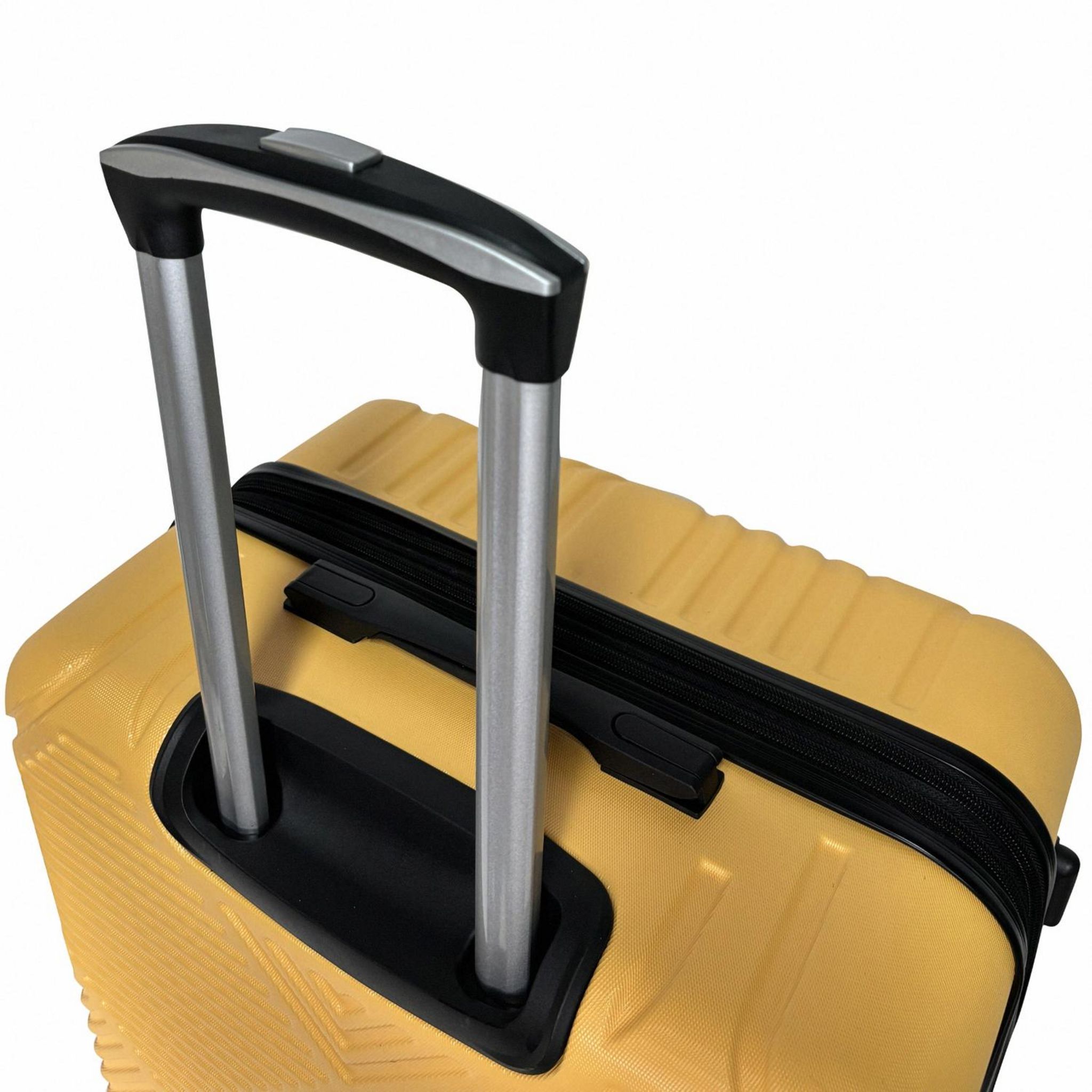 Voir la diapositive 4 : AIRPORT Valise rigide extensible ABS jaune 8 roues 75x50x30cm Ethnic