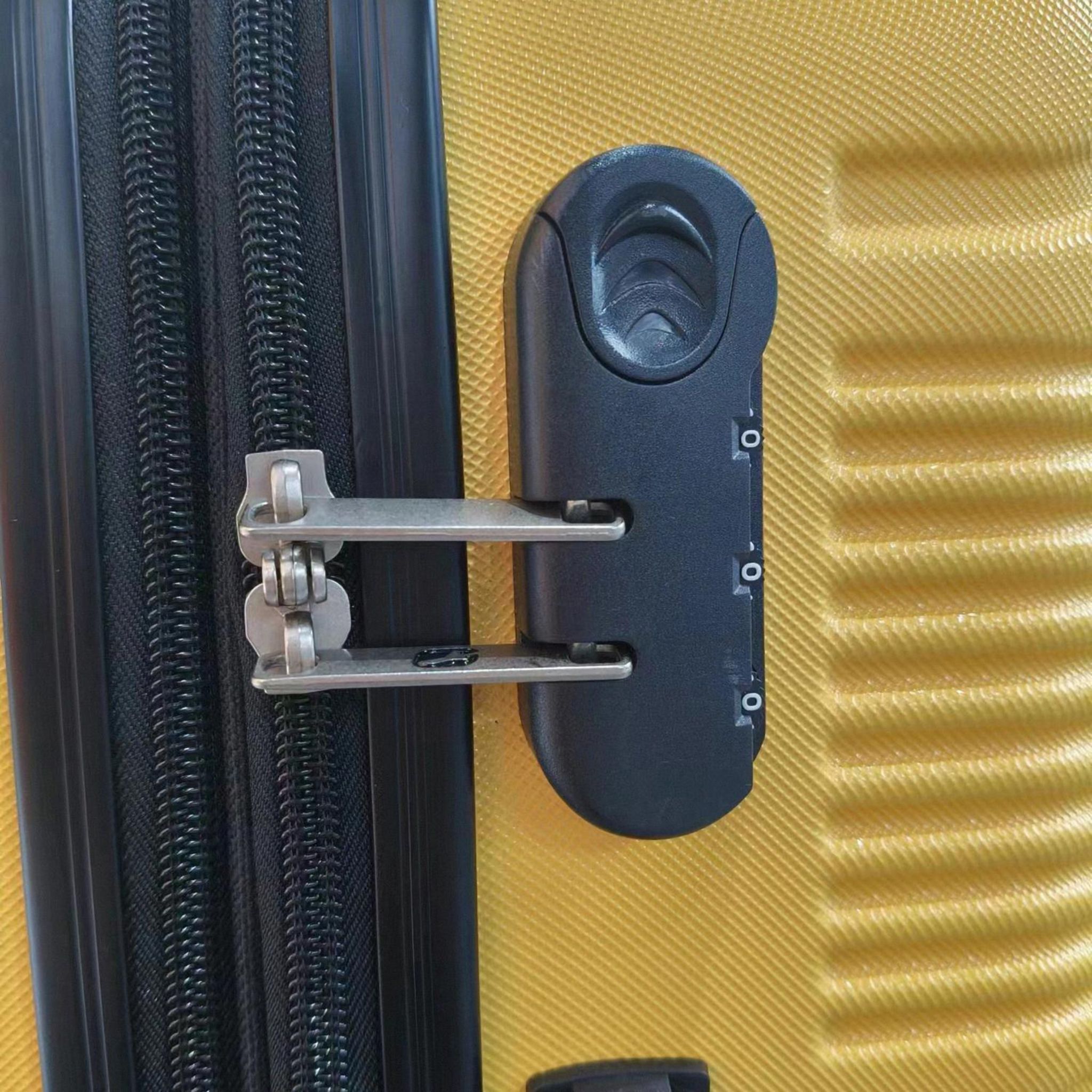 Voir la diapositive 6 : AIRPORT Valise rigide extensible ABS jaune 8 roues 75x50x30cm Ethnic