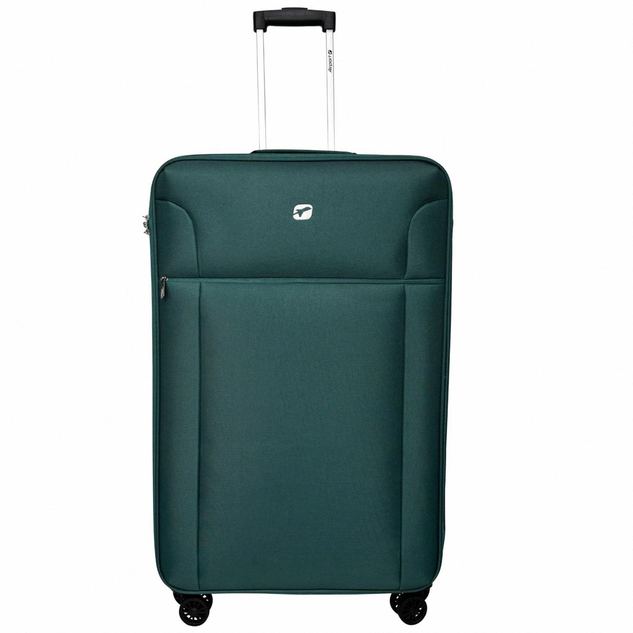 AIRPORT Valise souple polyester vert 8 roues 77x45x25cm Glam pas cher ...