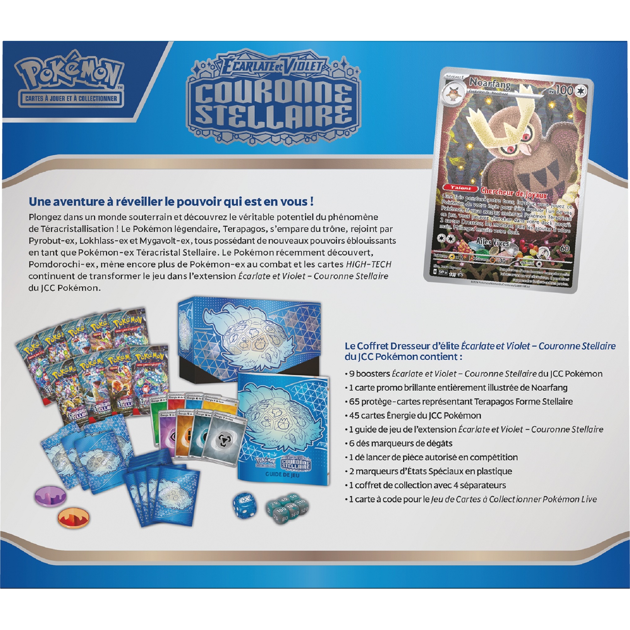 Voir la diapositive 4 : POKEMON Coffret Dresseur d'Élite Écarlate et Violet : Couronne Stellaire Pokémon