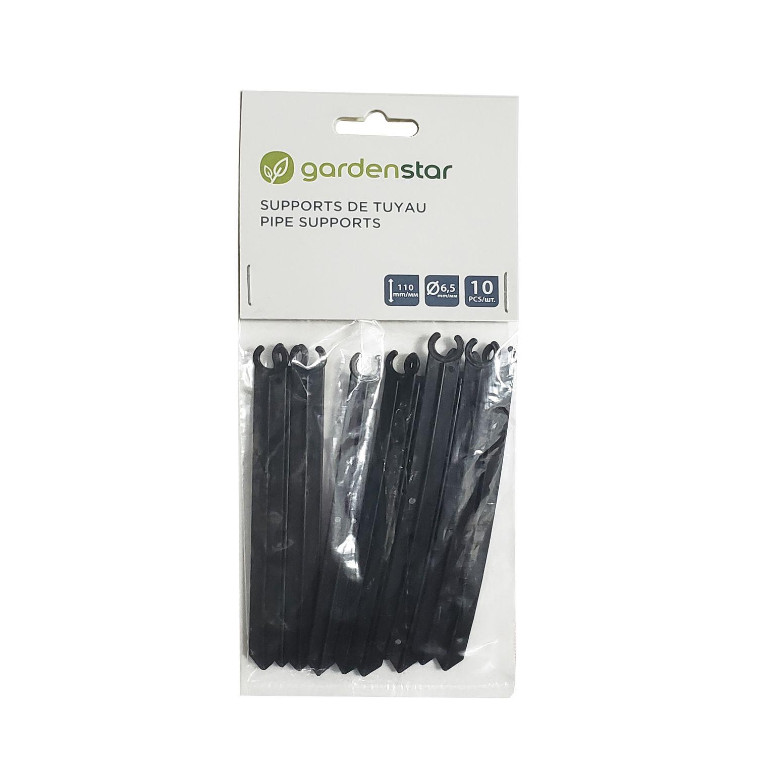 Voir la diapositive 2 : GARDENSTAR Support pour kit d'irrigation x10 pcs - 15 cm