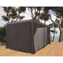 Voir la diapositive 2 : GARDENSTAR Ensemble de rideaux + moustiquaires pour pergola bioclimatique GAZEBO - Noir
