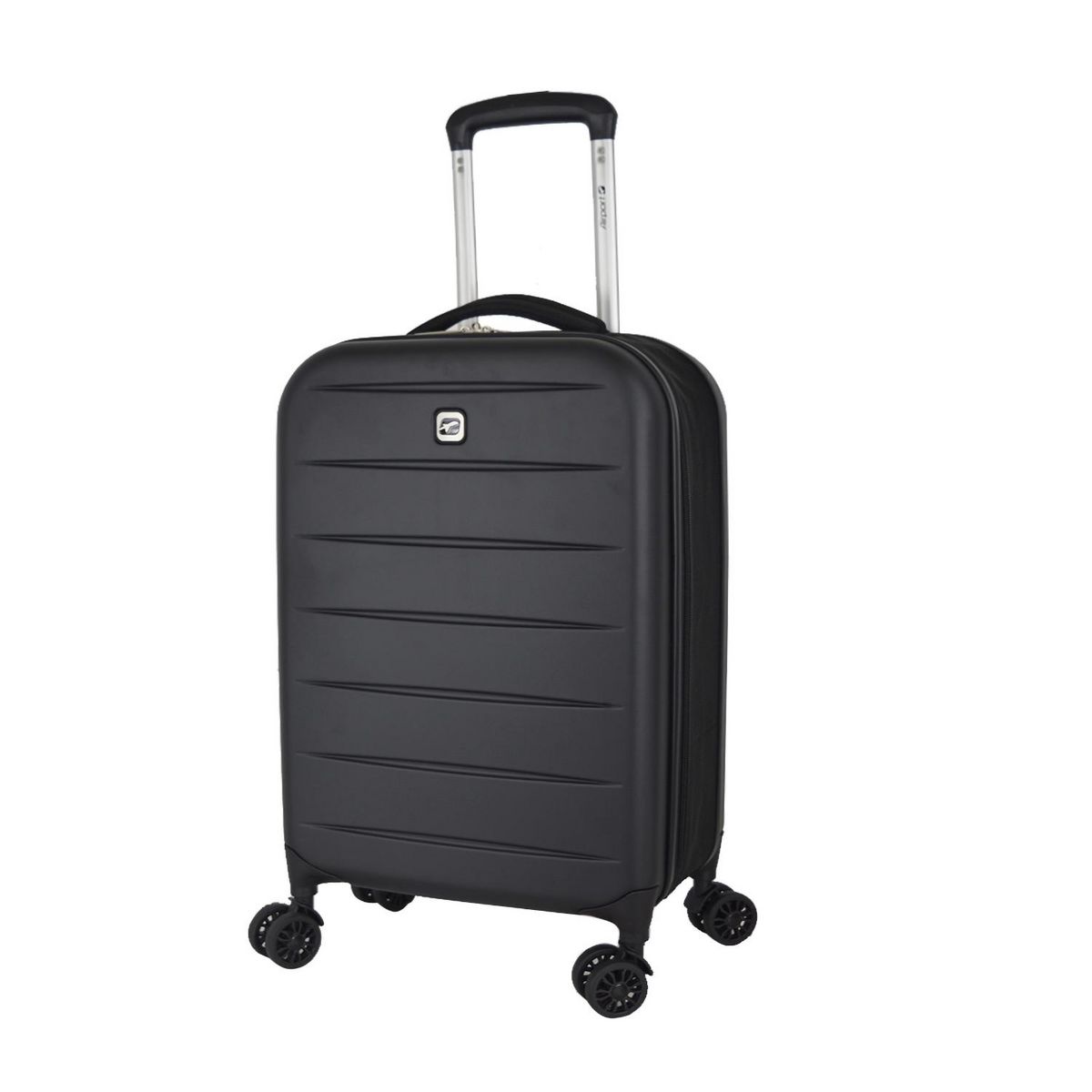 AIRPORT Valise rigide ABS noir 8 roues 51x35x9cm Pliable