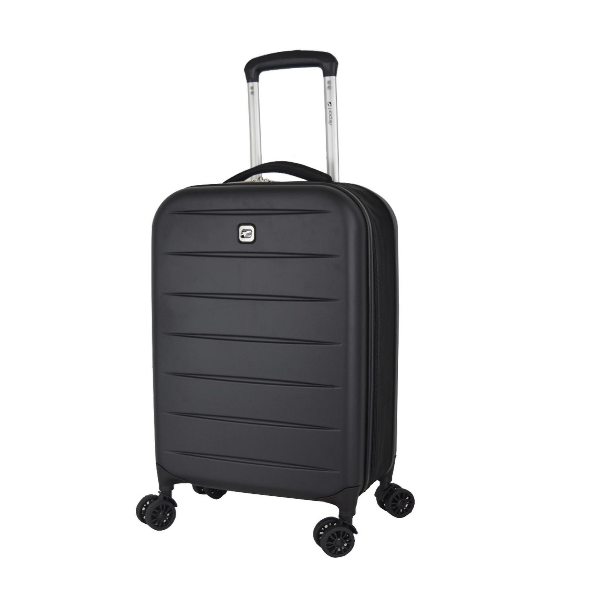 Voir la diapositive 4 : AIRPORT Valise rigide ABS noir 8 roues 51x35x9cm Pliable
