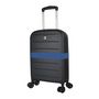 Voir la diapositive 9 : AIRPORT Valise rigide ABS noir 8 roues 51x35x9cm Pliable