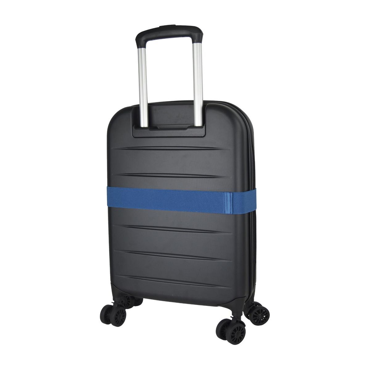 AIRPORT Valise rigide ABS noir 8 roues 51x35x9cm Pliable