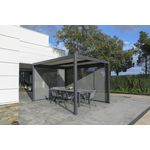 ALEO BY TRIGANO Store déroulant 3M pour pergola bioclimatique GAZEBO - Noir