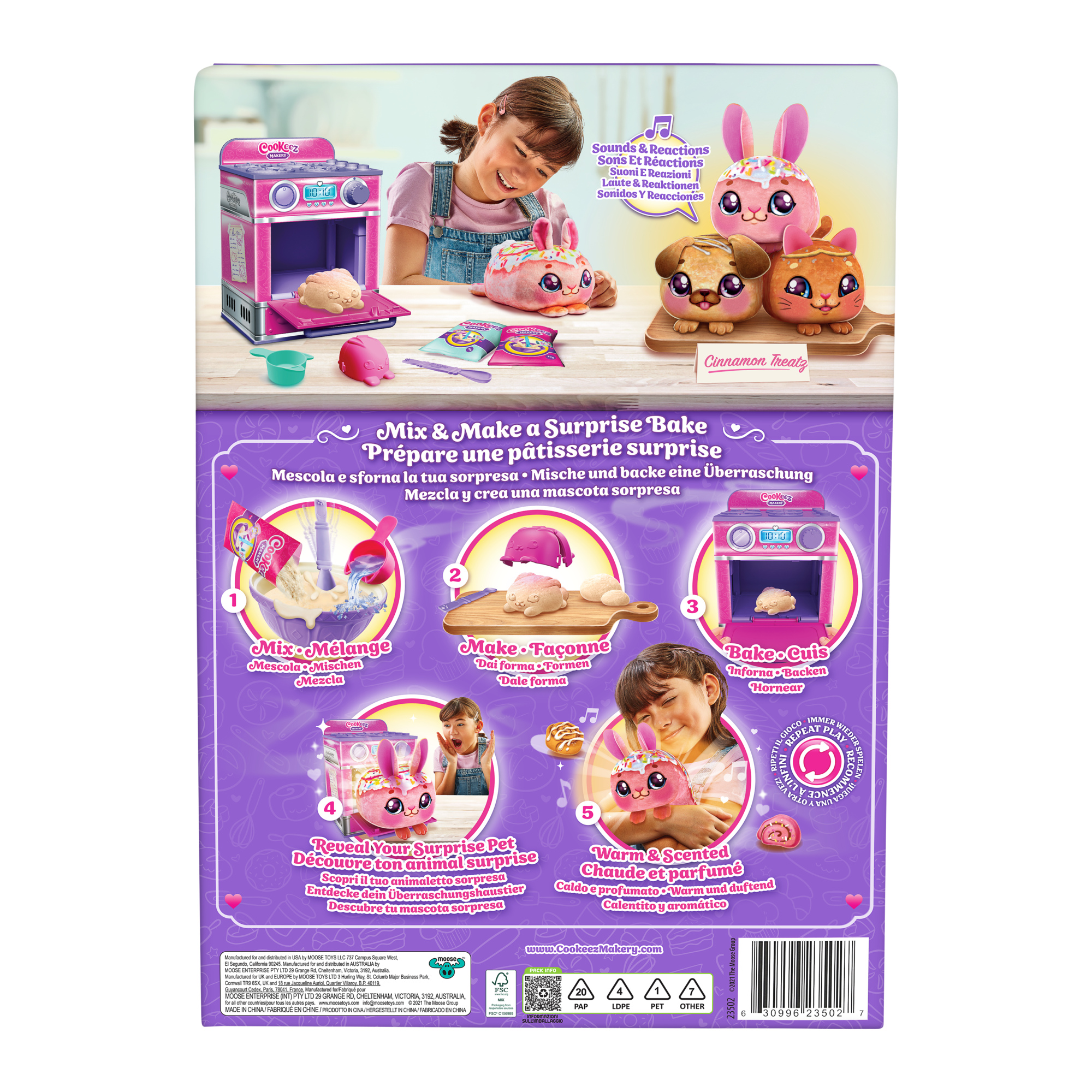 Voir la diapositive 3 : MOOSE Fabrique à peluche Cookeez Makery rose