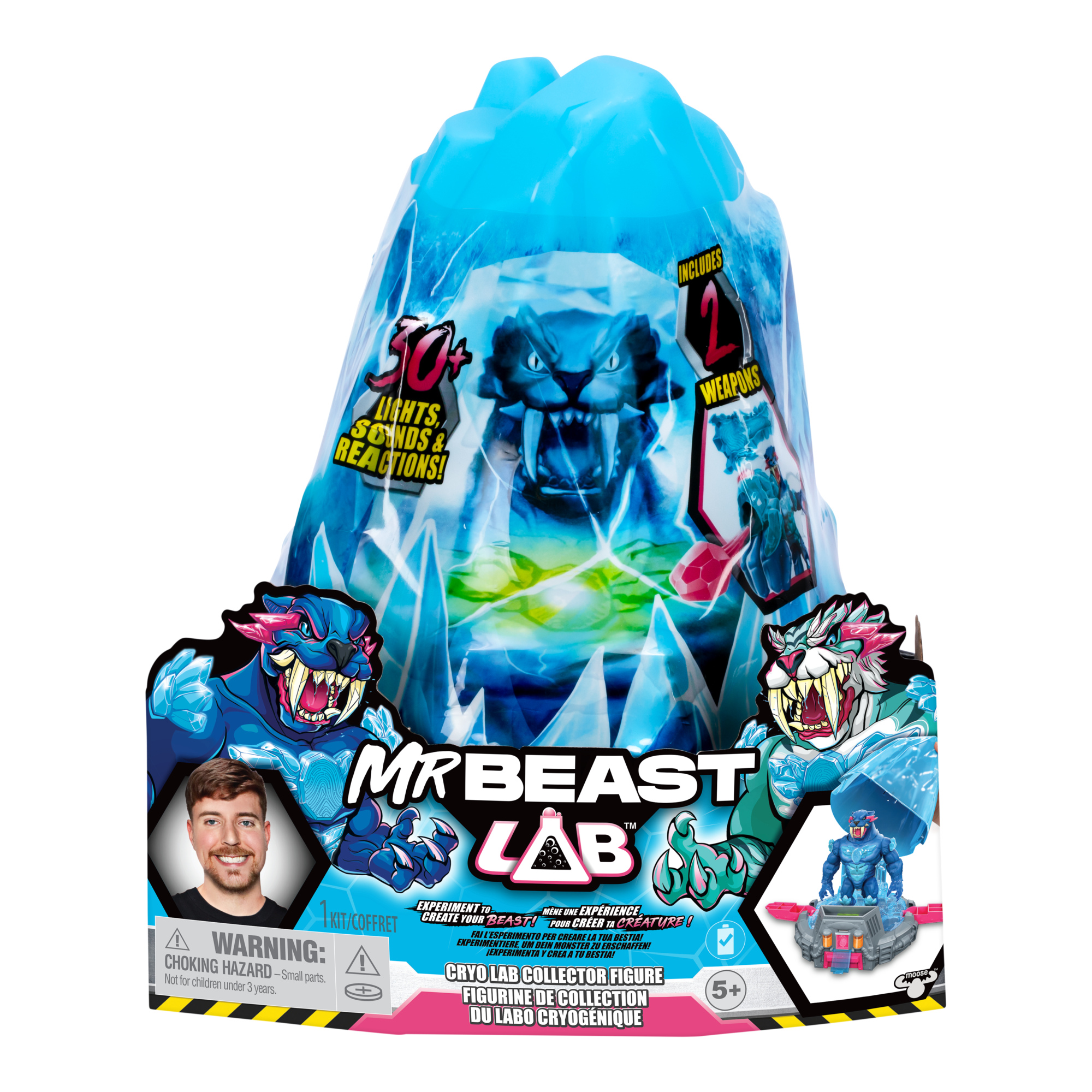 Voir la diapositive 2 : MOOSE Malette figurine Mr Beast Lab - Tigre Cryo