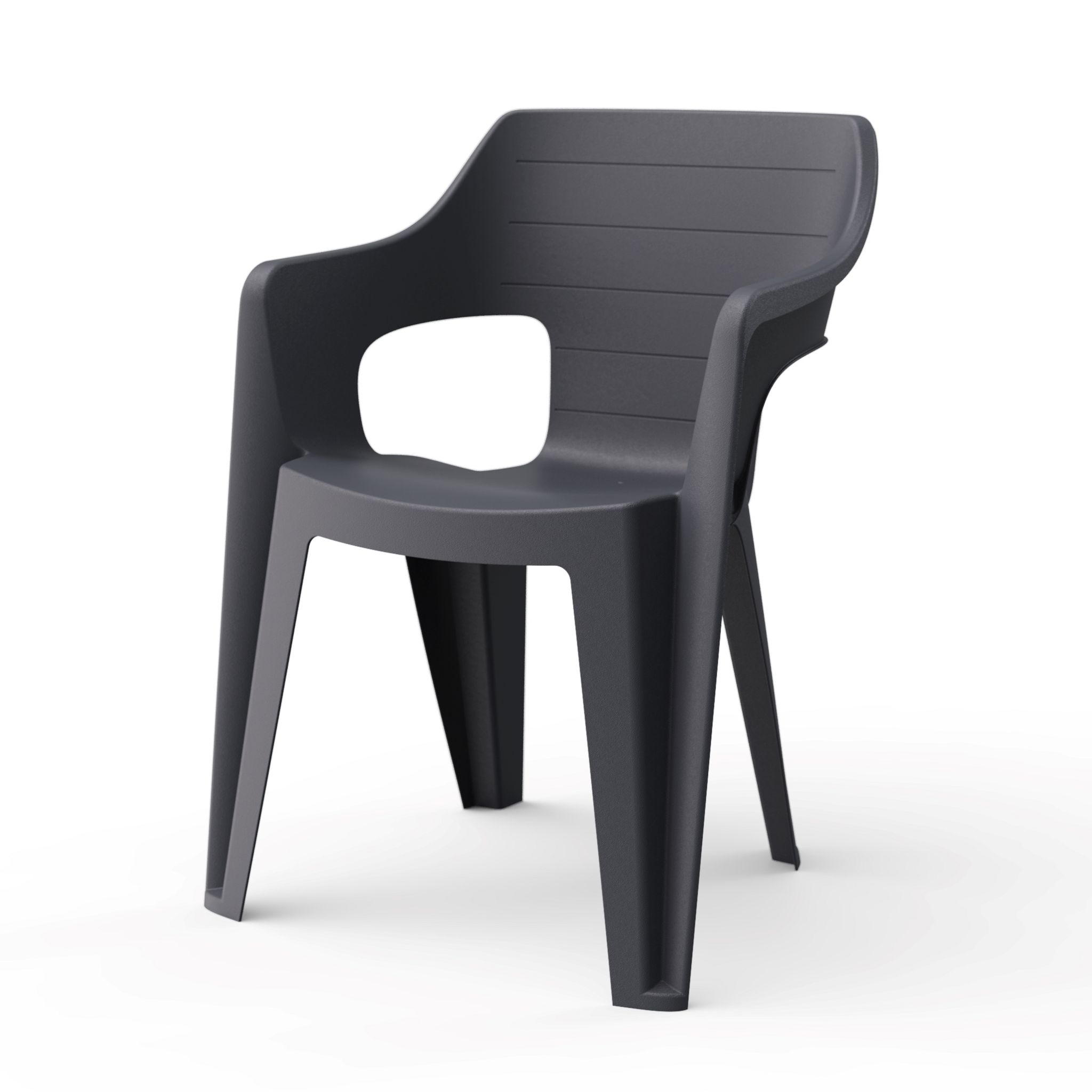 ALLIBERT Fauteuil de Jardin Empilable Plastique - Gris