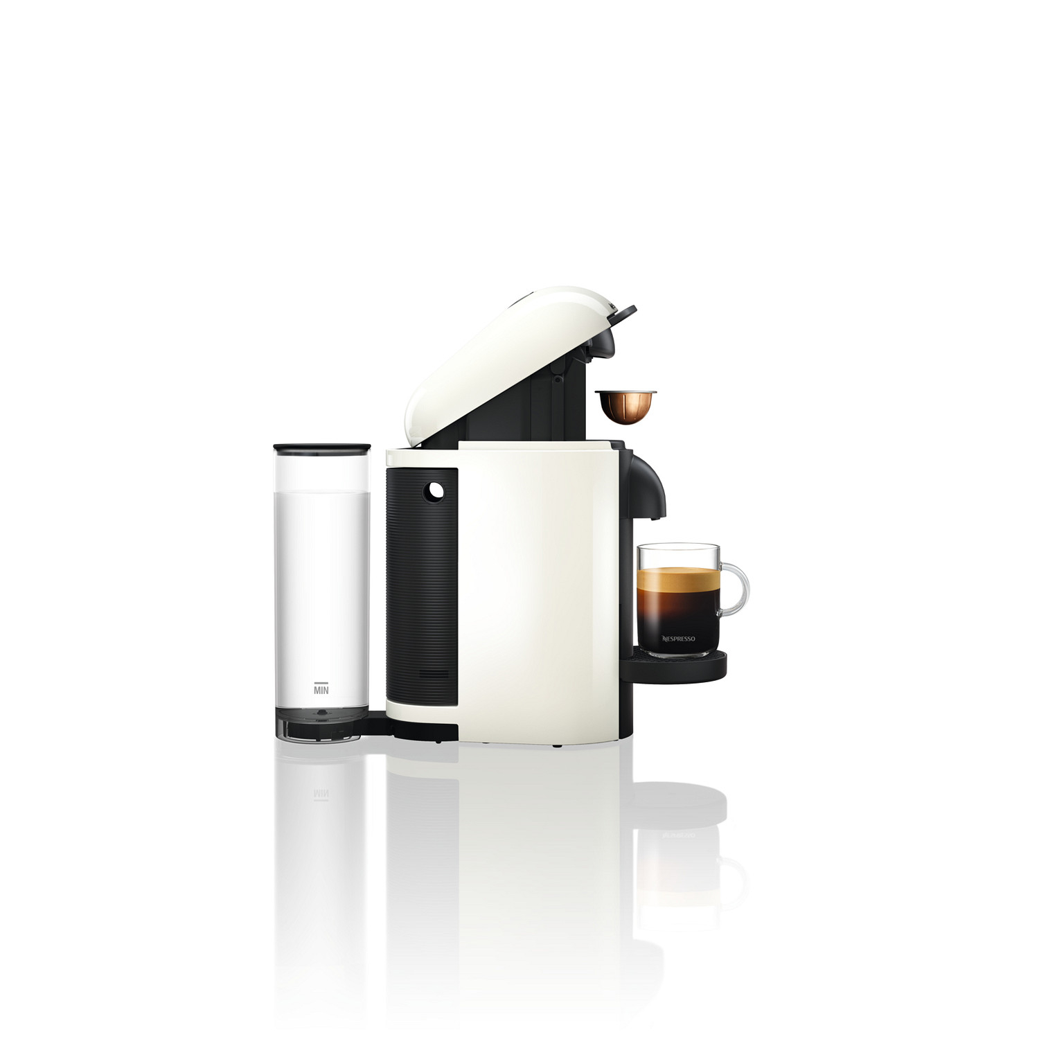 Voir la diapositive 3 : KRUPS Machine à café à capsules Nespresso VERTUO + YY3916FD - Blanc ivoire