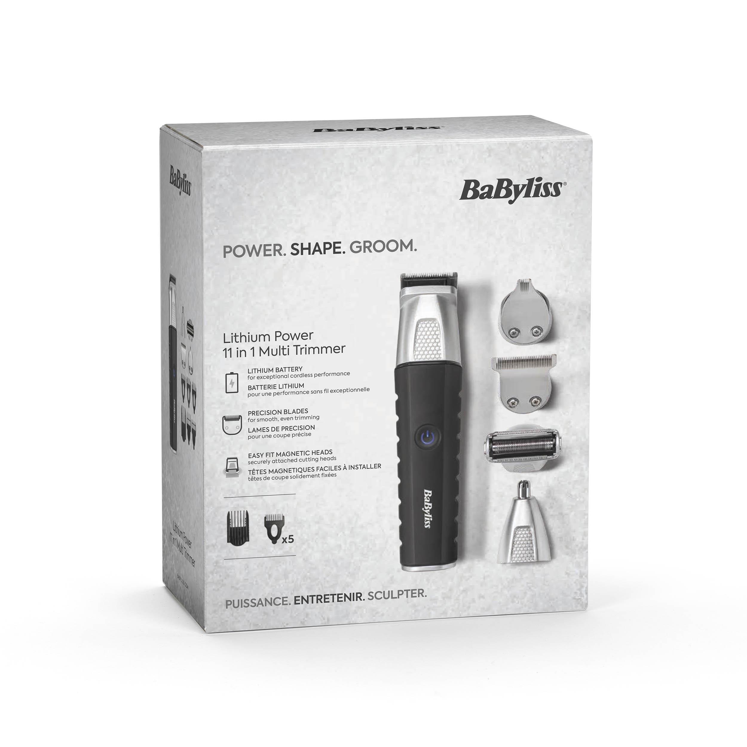 Voir la diapositive 2 : BABYLISS Tondeuse multifonction 11 en 1 MT812E - Noir