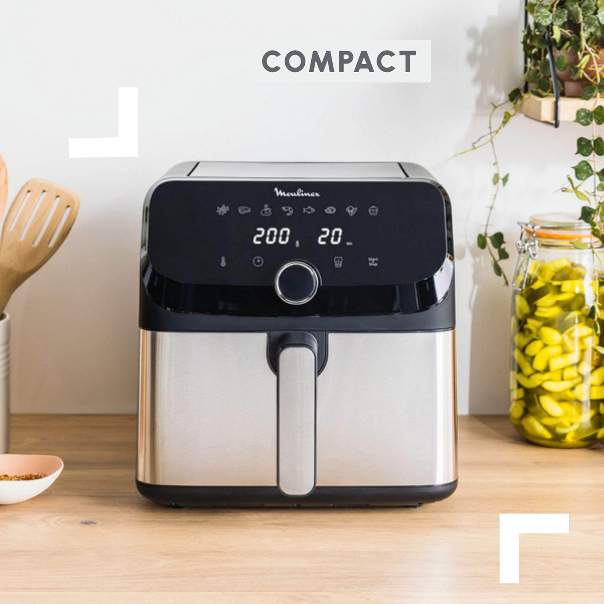 Voir la diapositive 3 : MOULINEX Friteuse électrique sans huile à air chaud Easy Fry EZ855D20 - Noir