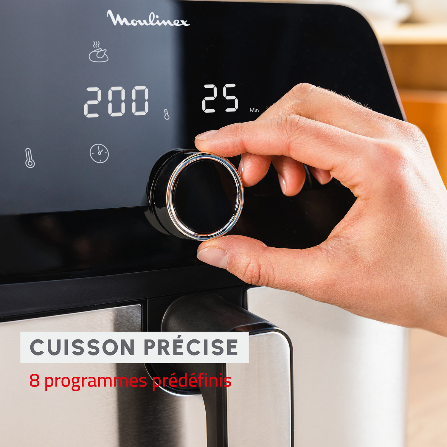 Voir la diapositive 4 : MOULINEX Friteuse électrique sans huile à air chaud Easy Fry EZ855D20 - Noir