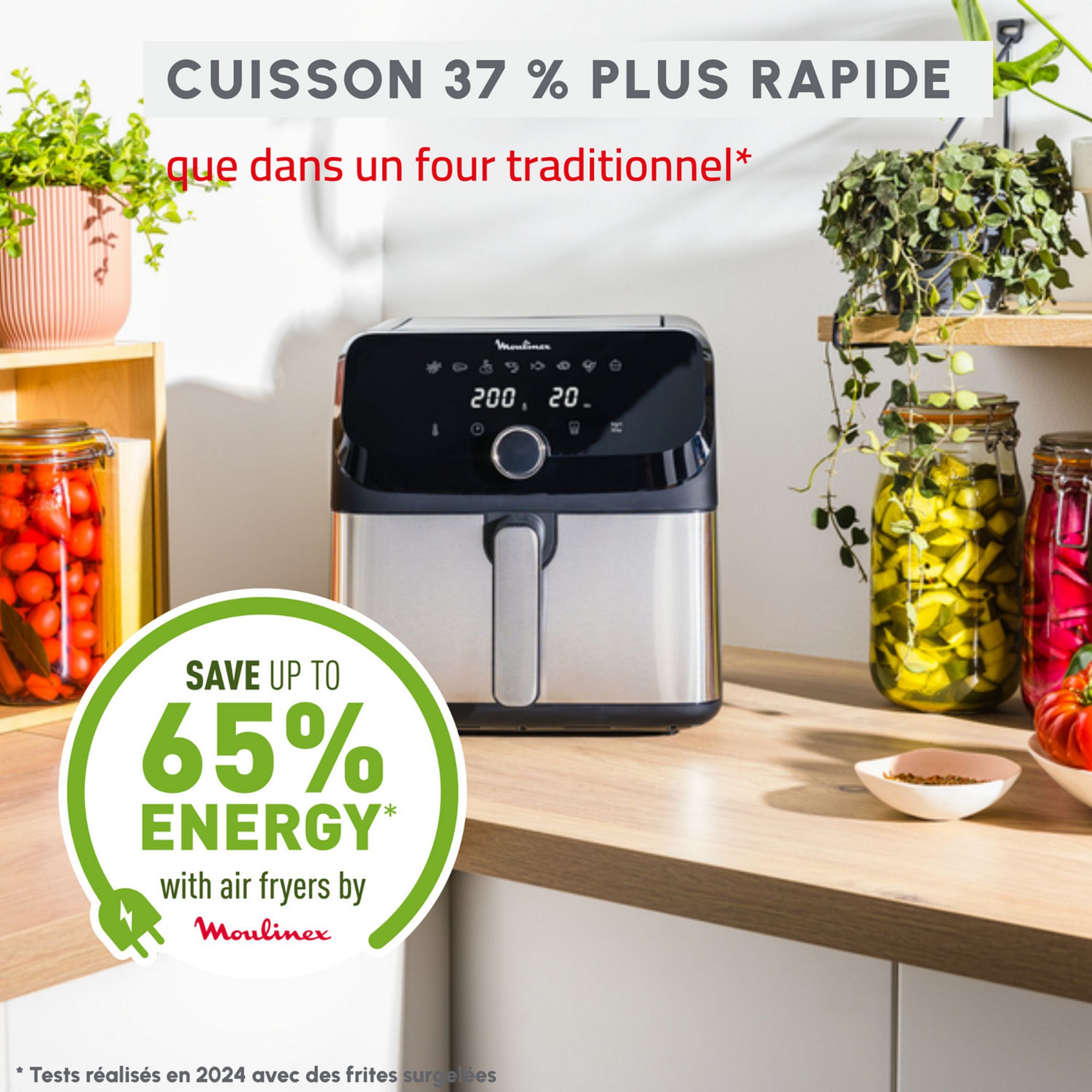 Voir la diapositive 5 : MOULINEX Friteuse électrique sans huile à air chaud Easy Fry EZ855D20 - Noir