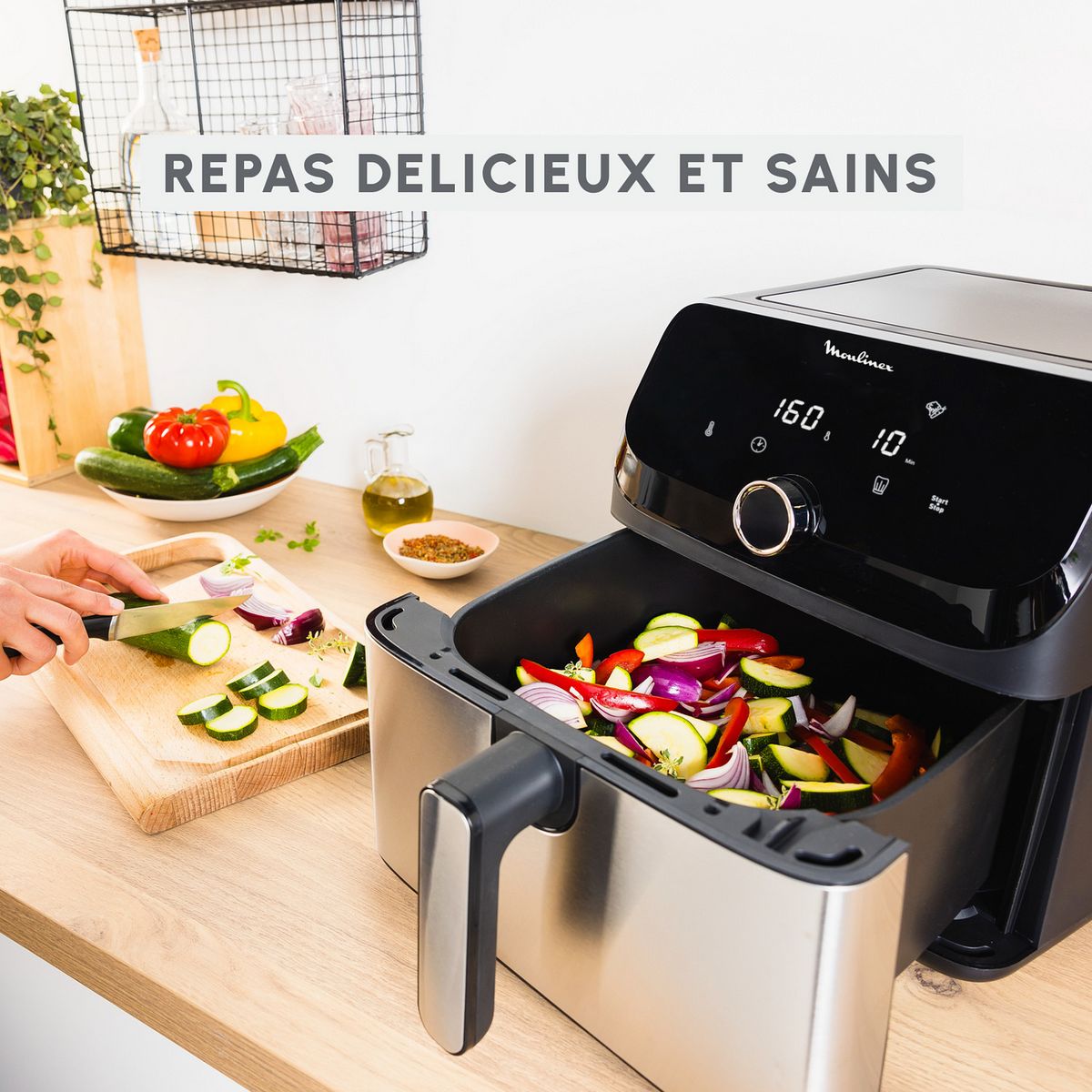 MOULINEX Friteuse électrique sans huile à air chaud Easy Fry EZ855D20 - Noir