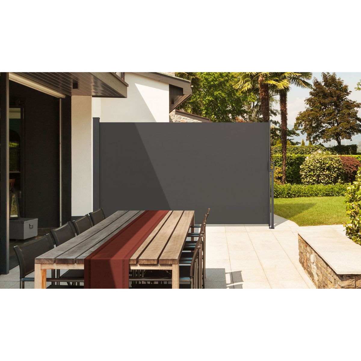 Paravent rétractable Prémium 1,6 x 2,5 m - Anthracite