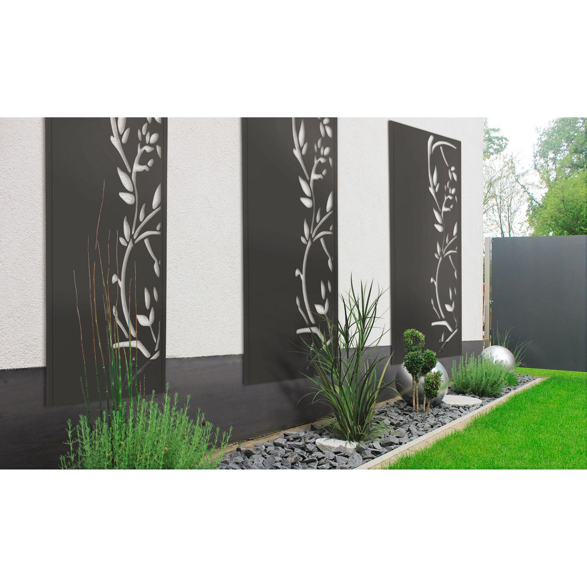 Panneau décoratif universel 150 x 50 cm FLOWER ajouré vertical