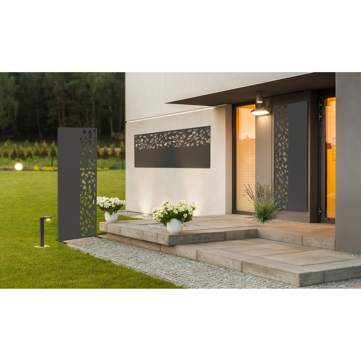 Panneau décoratif universel 150 x 50 cm FLOWER ajouré vertical