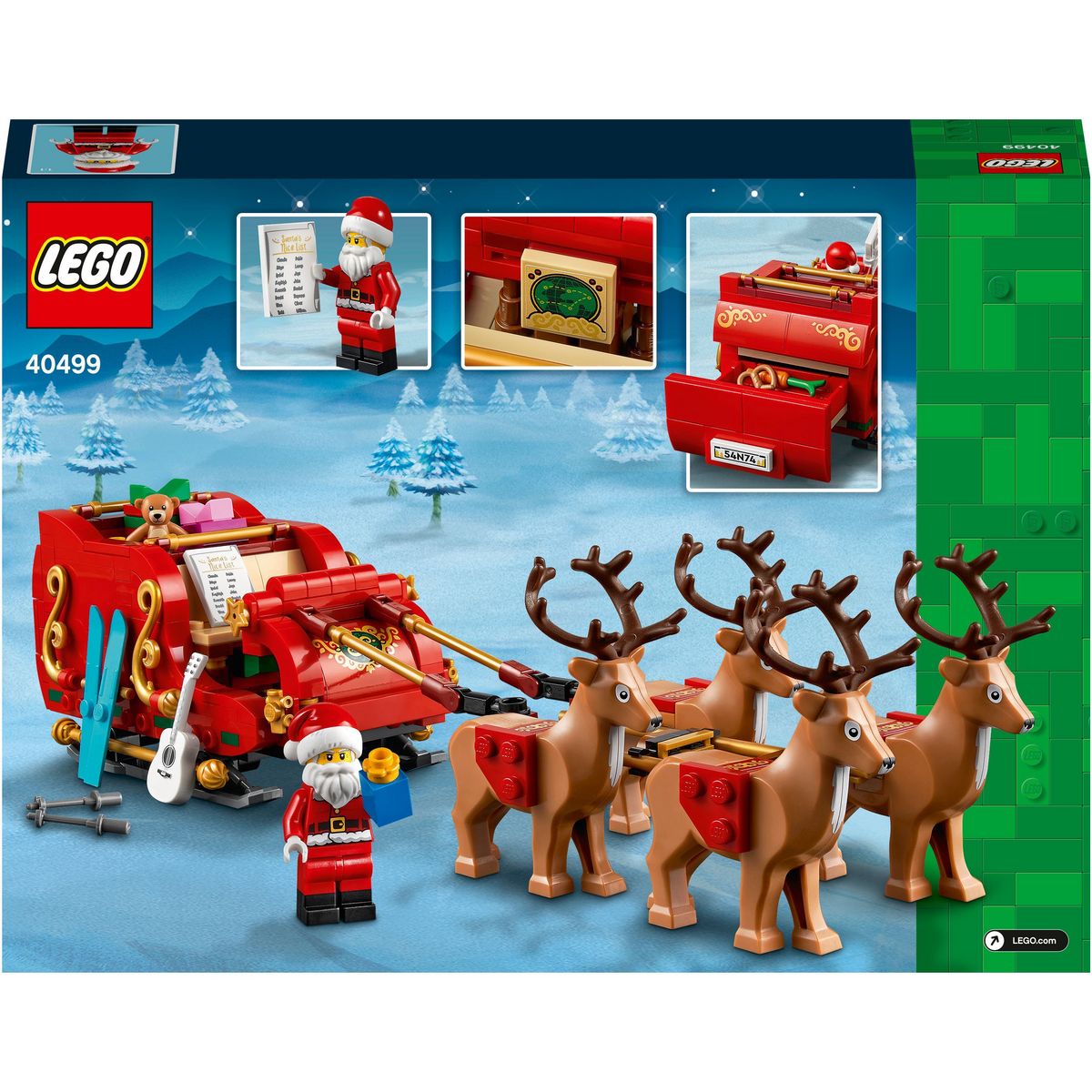 LEGO 40499 - Traineau du Père Noel, décoration de Noel 