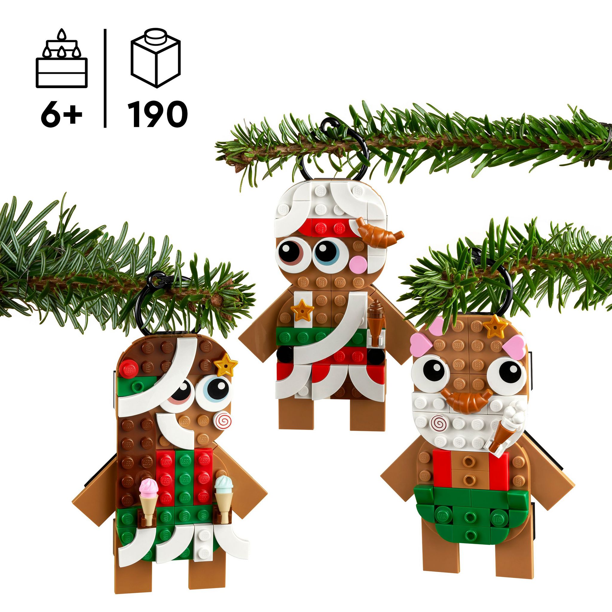 Voir la diapositive 3 : LEGO Creator 40642 - Les décorations de Noël Pain d'épices