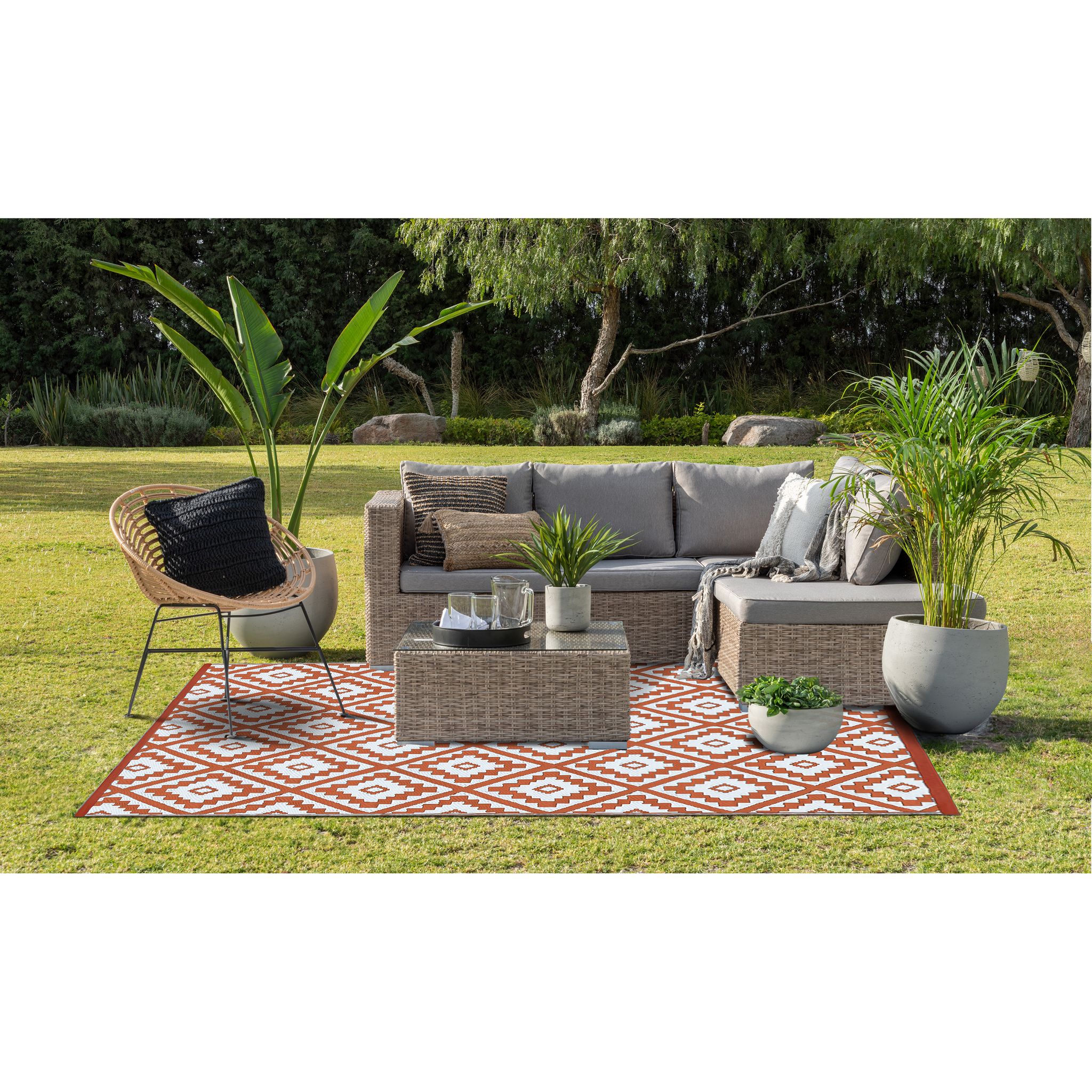 Tapis extérieur Vahiné 180X280CM - Terracotta