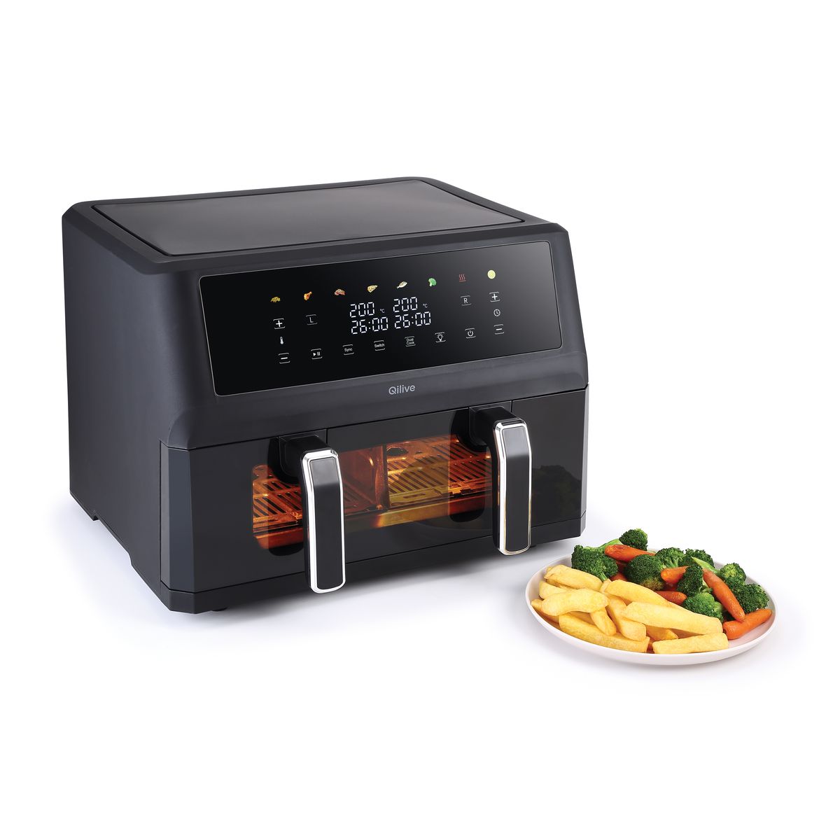 Voir la diapositive 2 : QILIVE Friteuse sans huile à air chaud XXL Q.5247 - Noir
