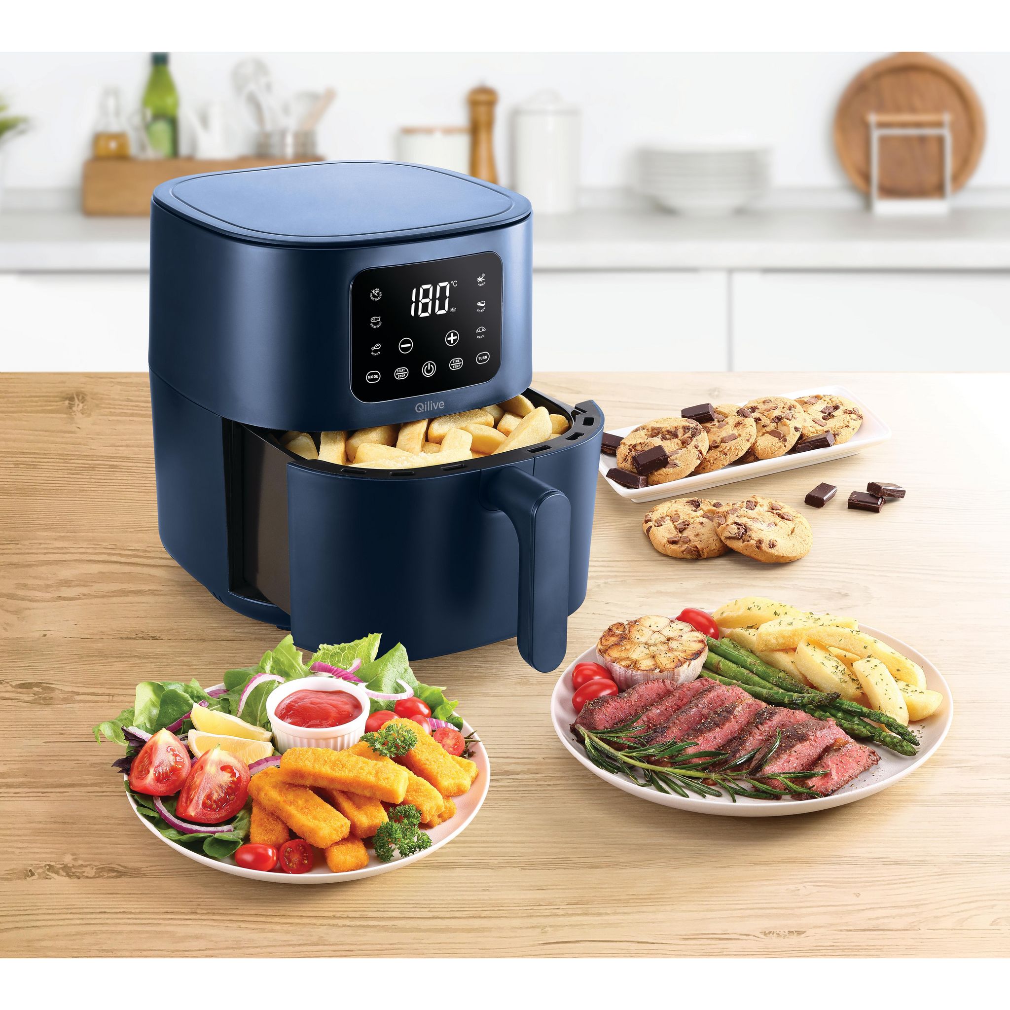 QILIVE Friteuse sans huile à air chaud Q.5500 - Bleu