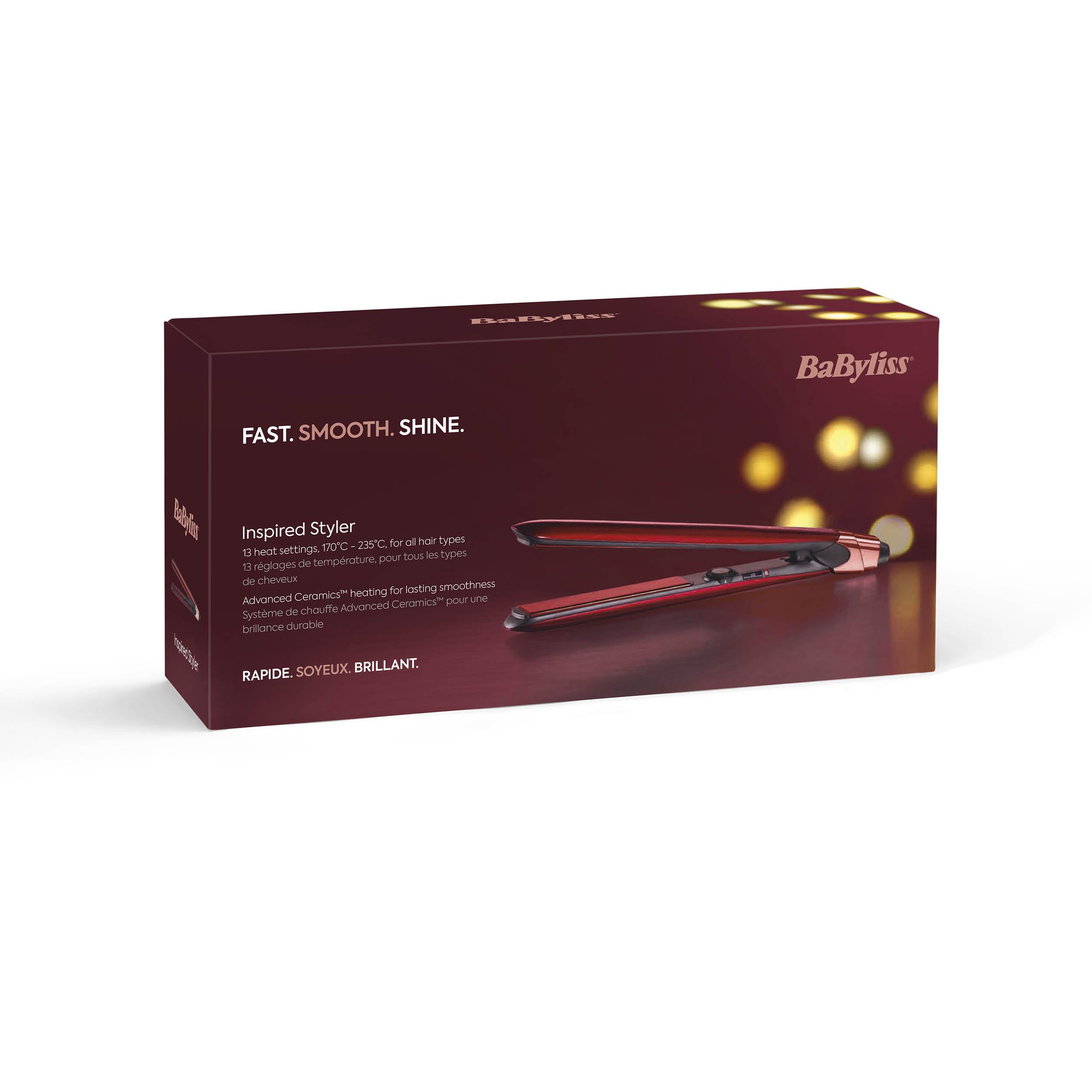 Voir la diapositive 2 : BABYLISS Lisseur Expression 235 ST212PE - Bordeaux