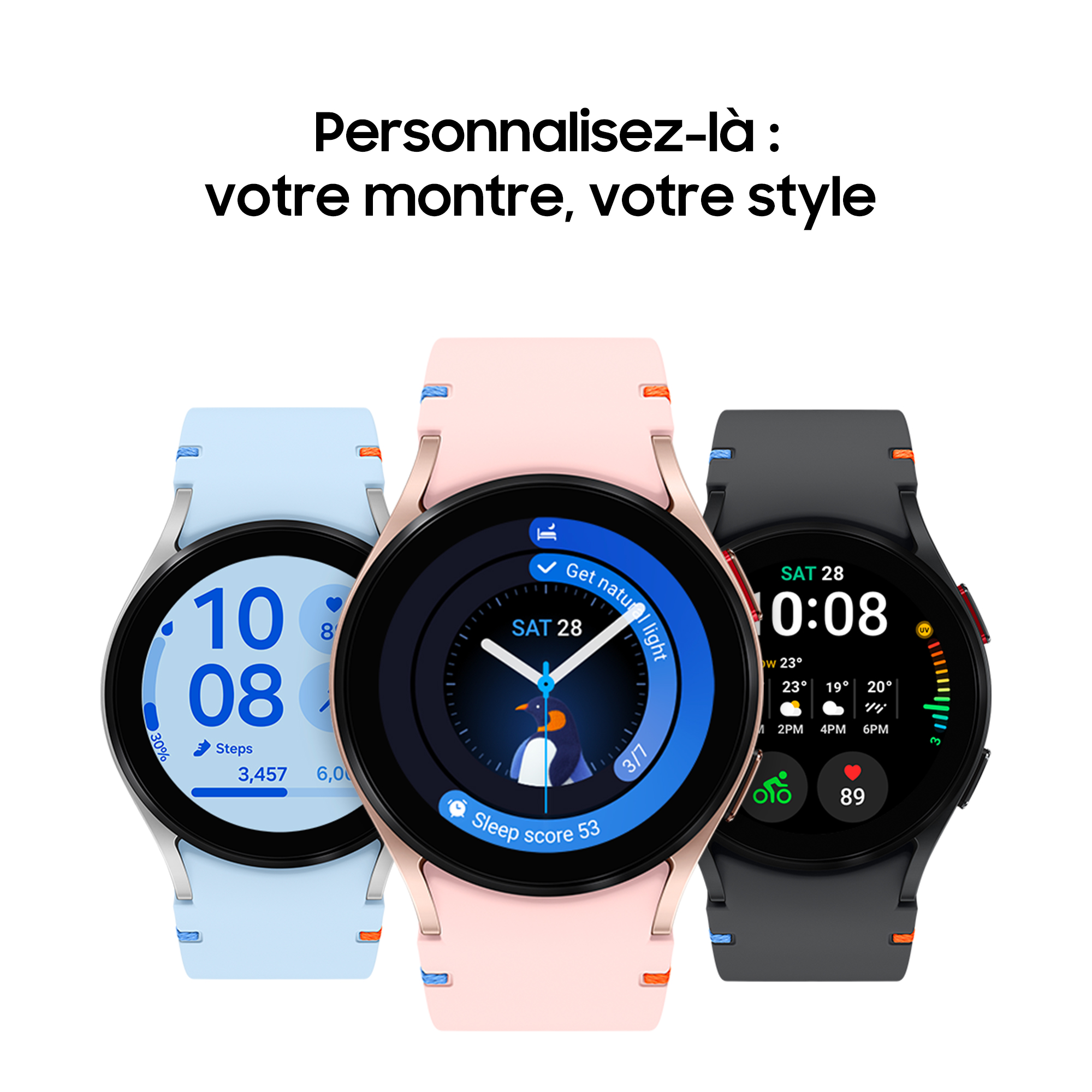 Voir la diapositive 10 : SAMSUNG Montre connectée Watch FE - Noir