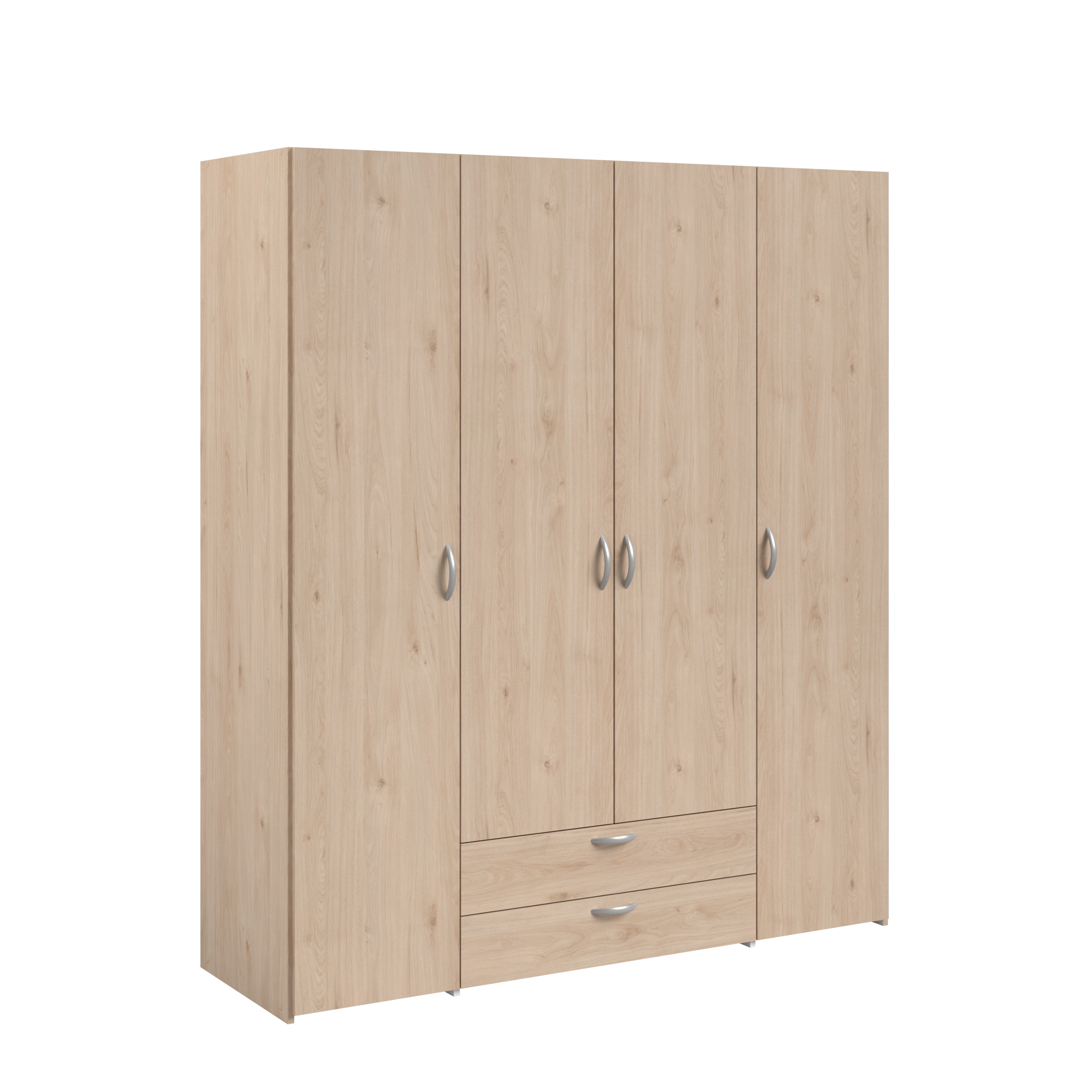 Voir la diapositive 3 : Armoire 4 portes 2 tiroirs L160cm DAISY