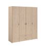 Voir la diapositive 3 : Armoire 4 portes 2 tiroirs L160cm DAISY
