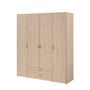 Voir la diapositive 4 : Armoire 4 portes 2 tiroirs L160cm DAISY