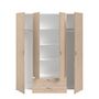 Voir la diapositive 5 : Armoire 4 portes 2 tiroirs L160cm DAISY