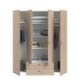 Voir la diapositive 6 : Armoire 4 portes 2 tiroirs L160cm DAISY