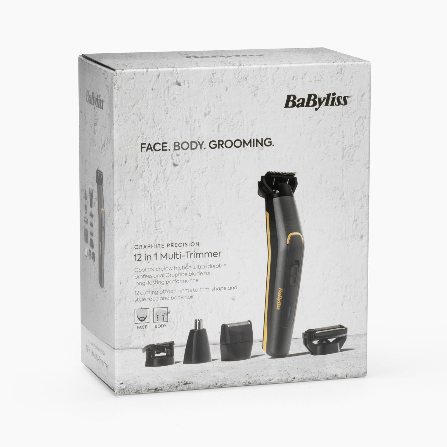 Voir la diapositive 2 : BABYLISS Tondeuse multifonction 12 en 1 MT987E - Gris