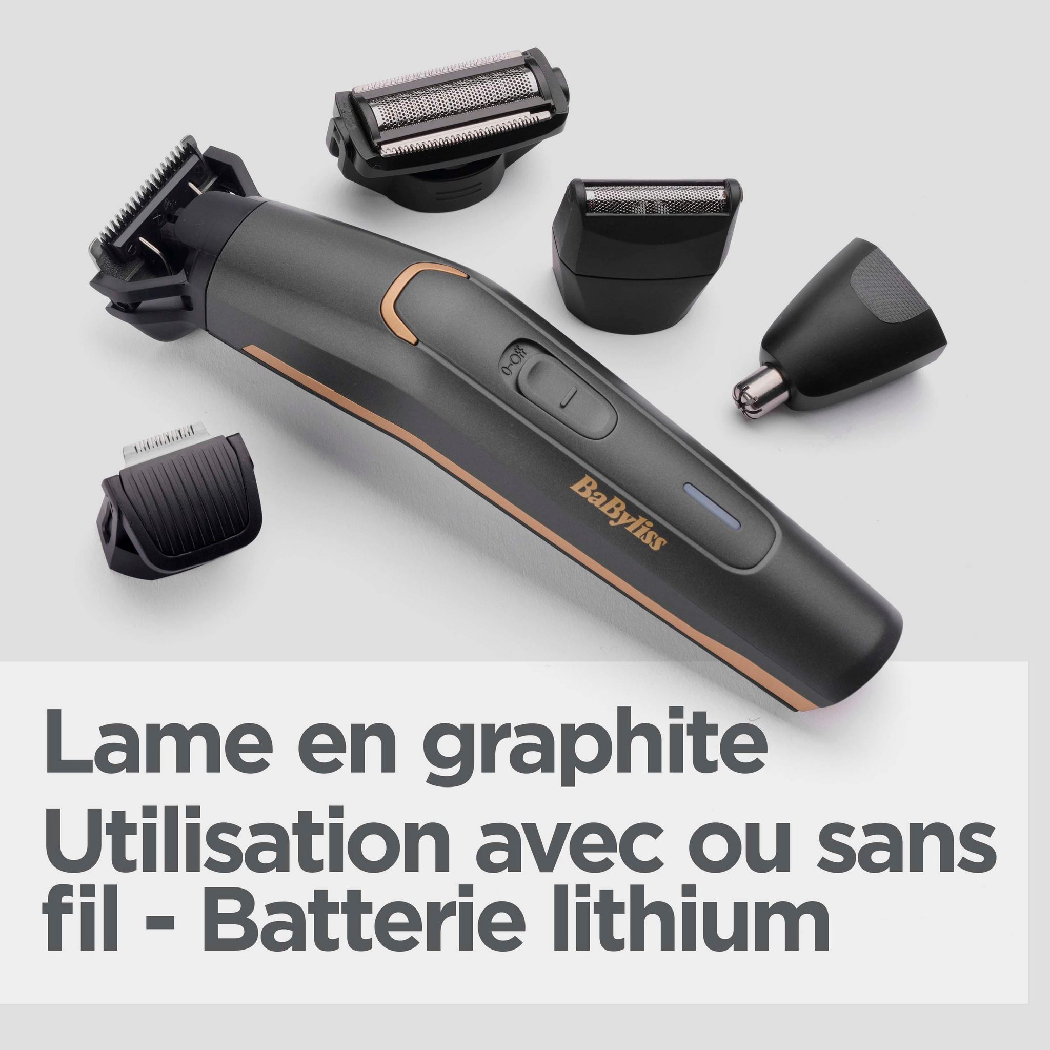 Voir la diapositive 14 : BABYLISS Tondeuse multifonction 12 en 1 MT987E - Gris