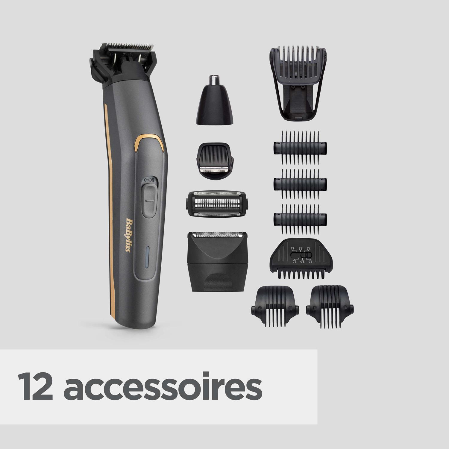 Voir la diapositive 3 : BABYLISS Tondeuse multifonction 12 en 1 MT987E - Gris