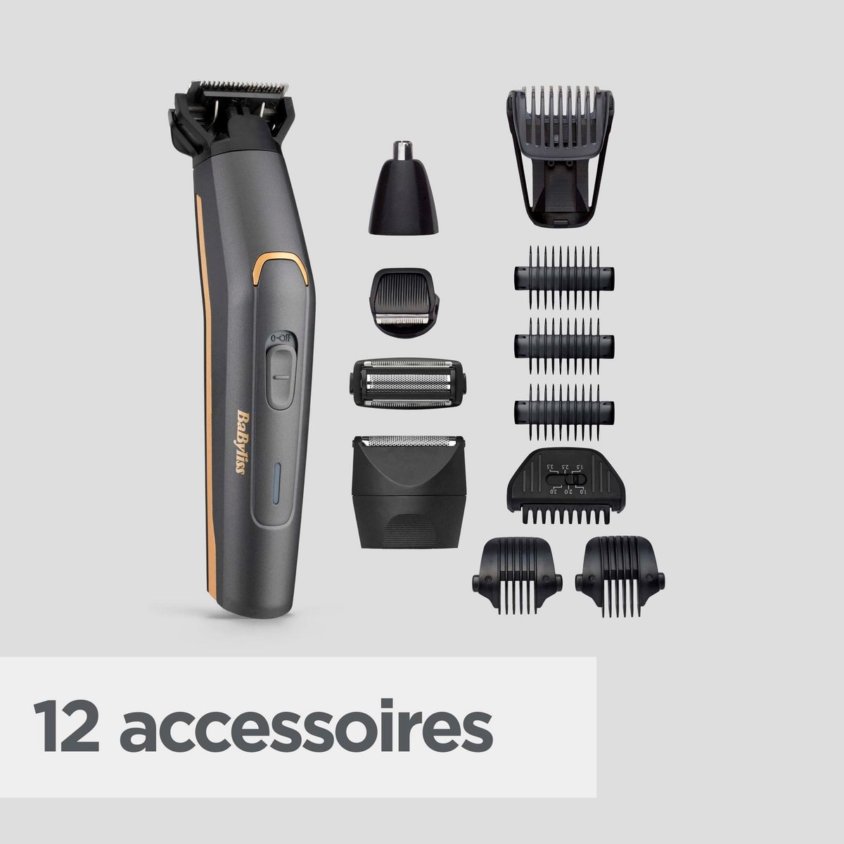 BABYLISS Tondeuse multifonction 12 en 1 MT987E - Gris