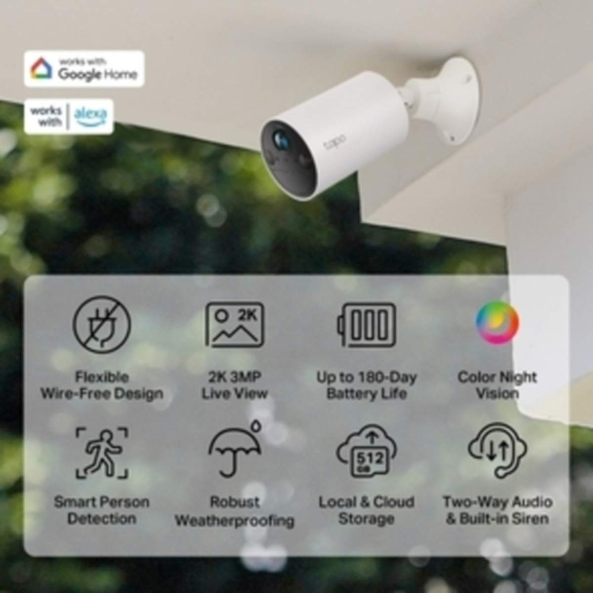 Voir la diapositive 4 : TP-LINK Caméra de surveillance TAPO TC82 - Blanc