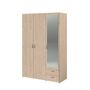 Voir la diapositive 4 : Armoire 3 portes 2 tiroirs 1 miroir L120cm DAISY