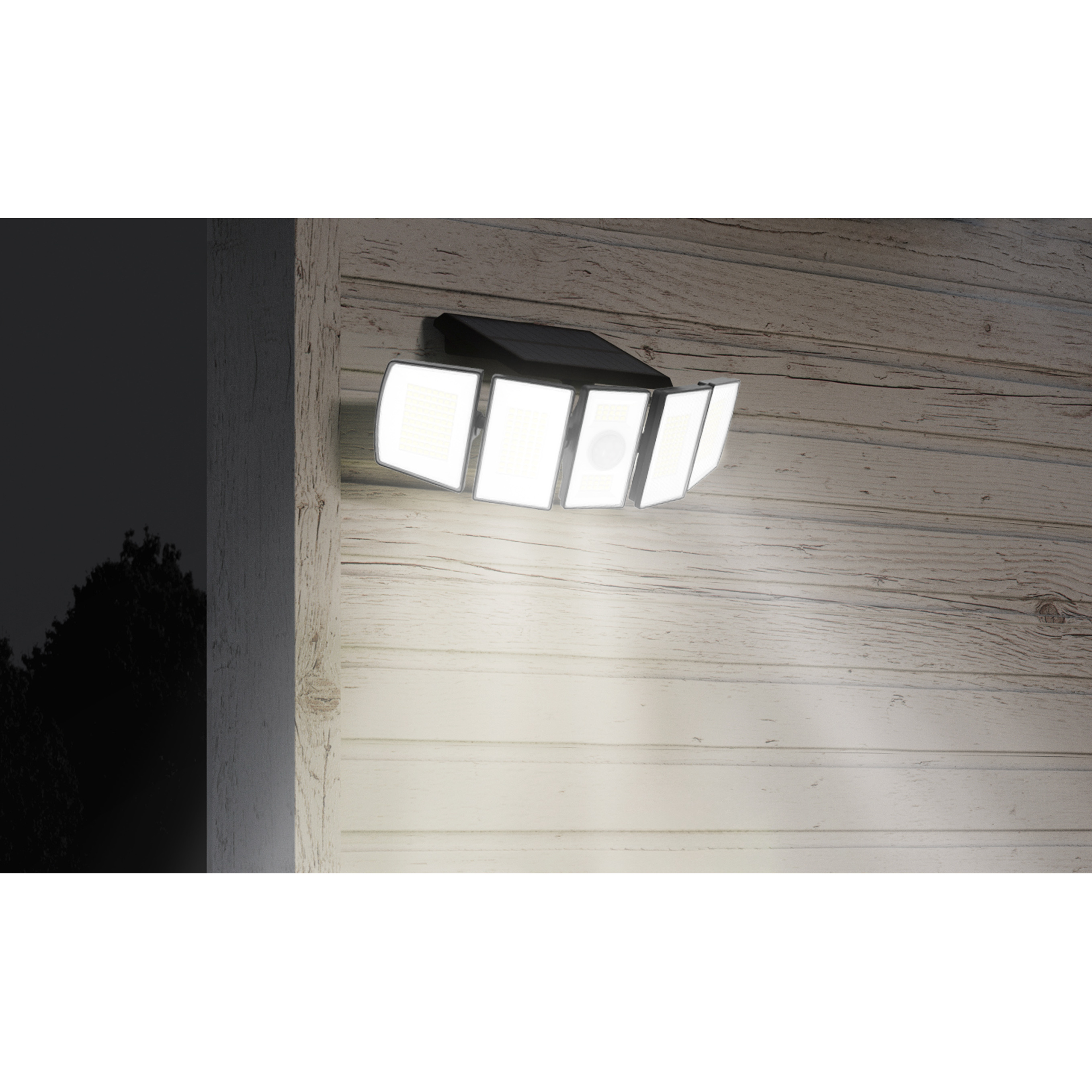 Voir la diapositive 2 : Appliques solaires murales Thunderlight 5 têtes 300 LED