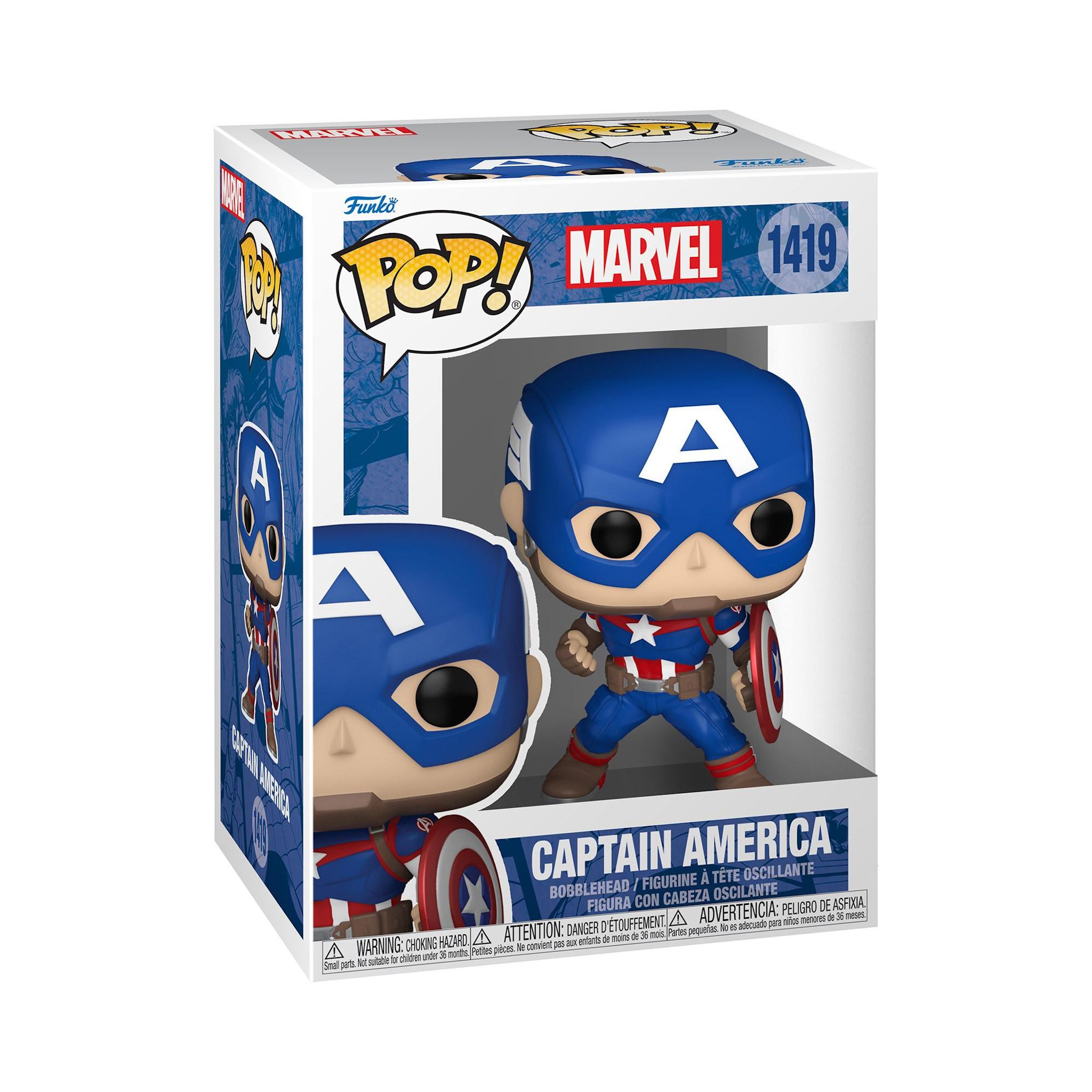 Voir la diapositive 1 : FUNKO Figurine Pop Captain America Marvel