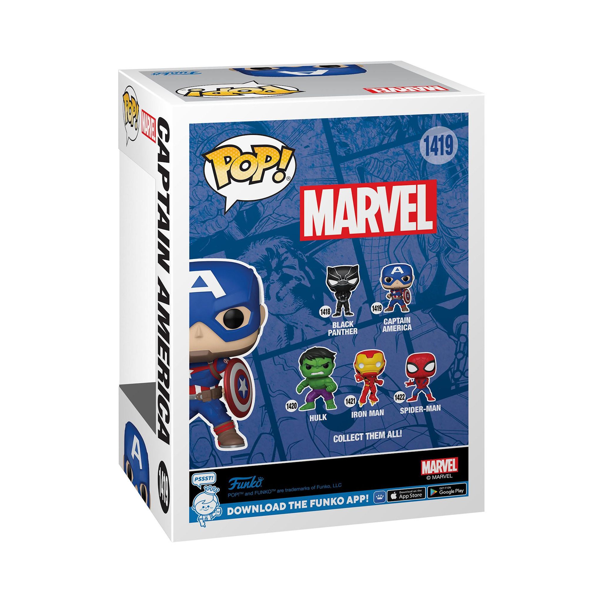 Voir la diapositive 3 : FUNKO Figurine Pop Captain America Marvel