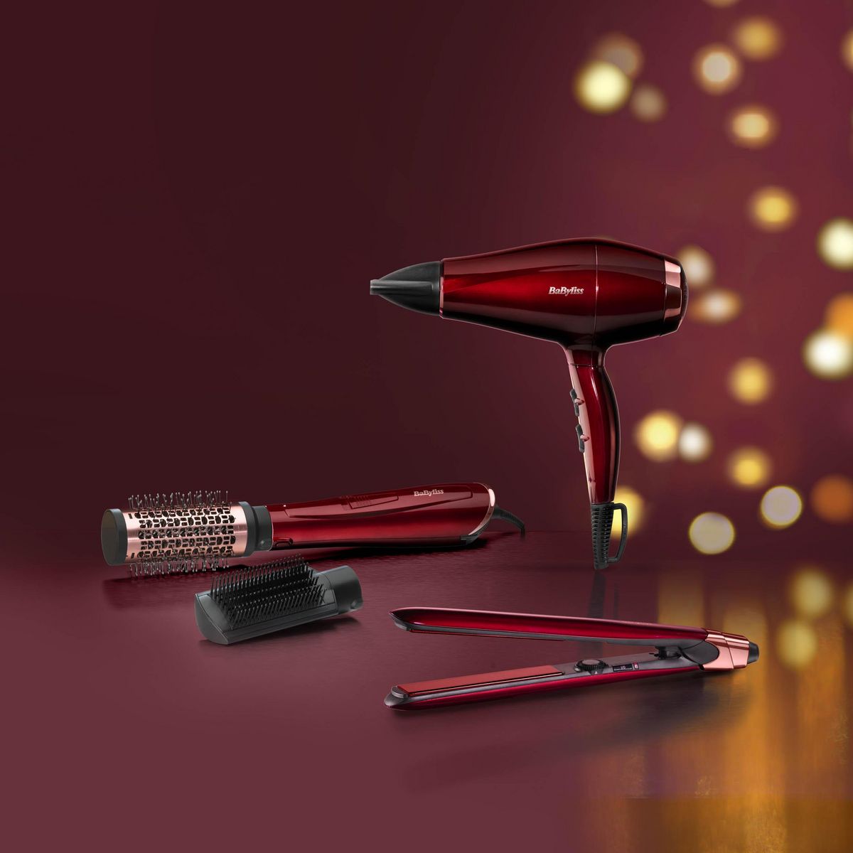 BABYLISS Brosse soufflante AS812PE -  Bordeaux