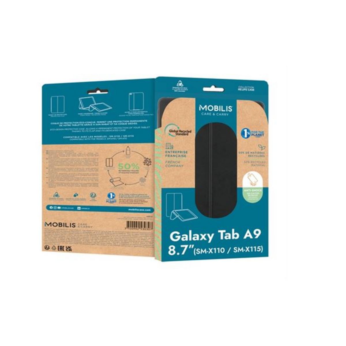 MOBILIS Coque de protection Tablette Samsung Galaxy Tab A9 - Noir