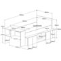 Voir la diapositive 17 : Lit combiné 90x190 / 90x200 cm avec bureau et rangements CLEO