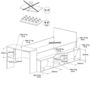 Voir la diapositive 18 : Lit combiné 90x190 / 90x200 cm avec bureau et rangements CLEO