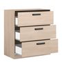 Voir la diapositive 4 : Commode 3 tiroirs L80 cm DOWNTON
